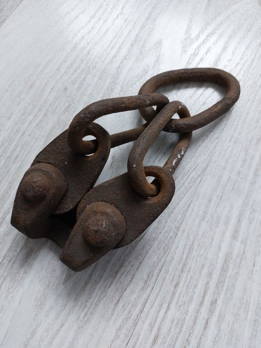 Stary bloczek łańcuch cięgno do liny czasy PRL