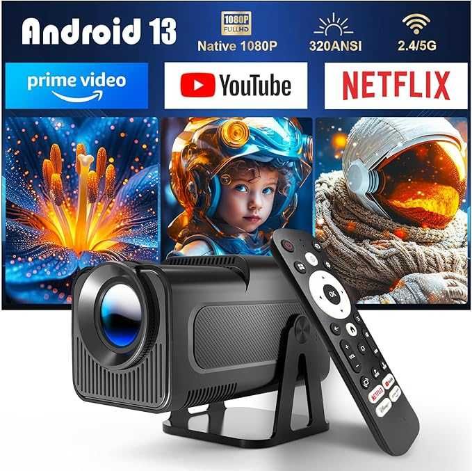 Magcubic Projektor WiFi Pilot Android TV 150 cali 4K FULL HD HY320 Led