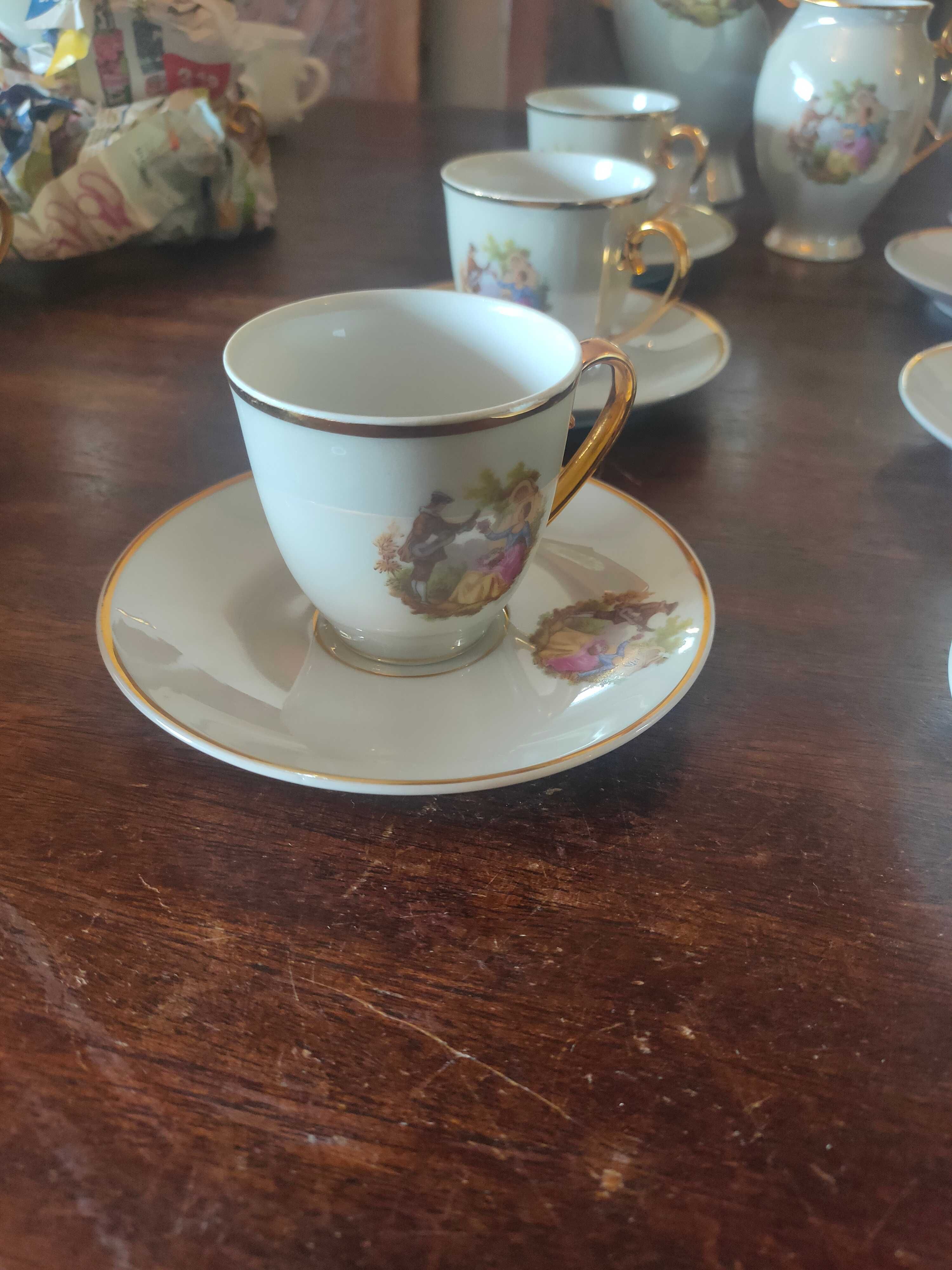 Conjunto Vintage de Chá/Café em PORCELANA autêntica da SPAL (Portugal)