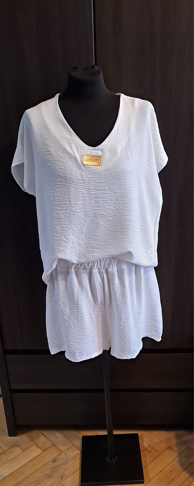 Komplet Luxury biały z wiskozy od s do xl