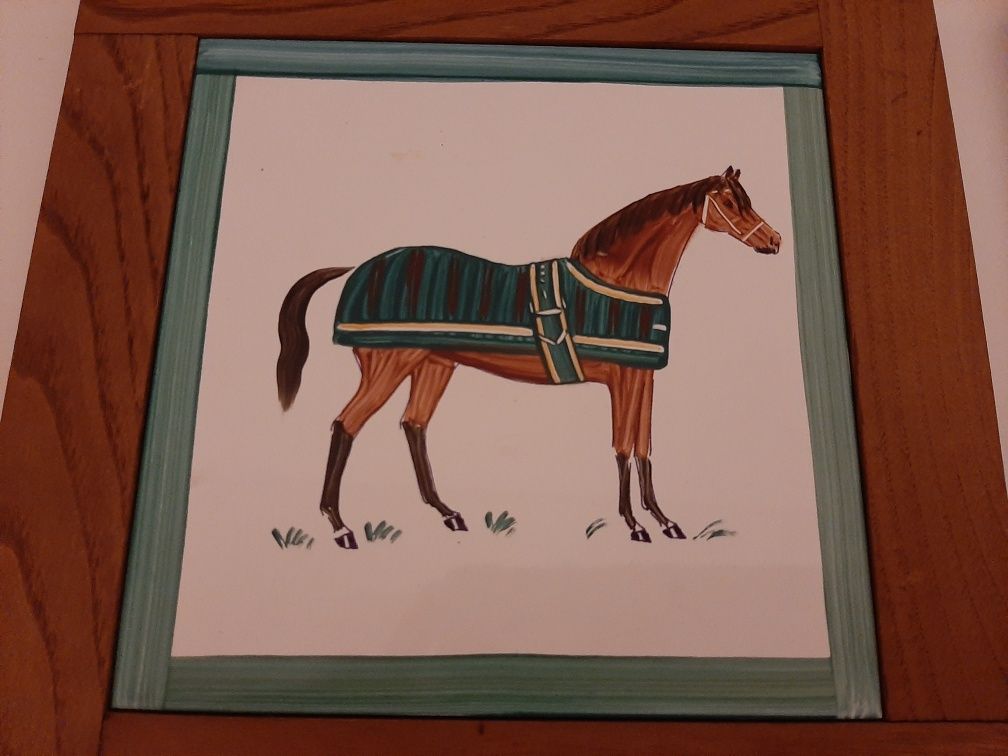 2 Quadros azulejos pintados cavalos 10 €