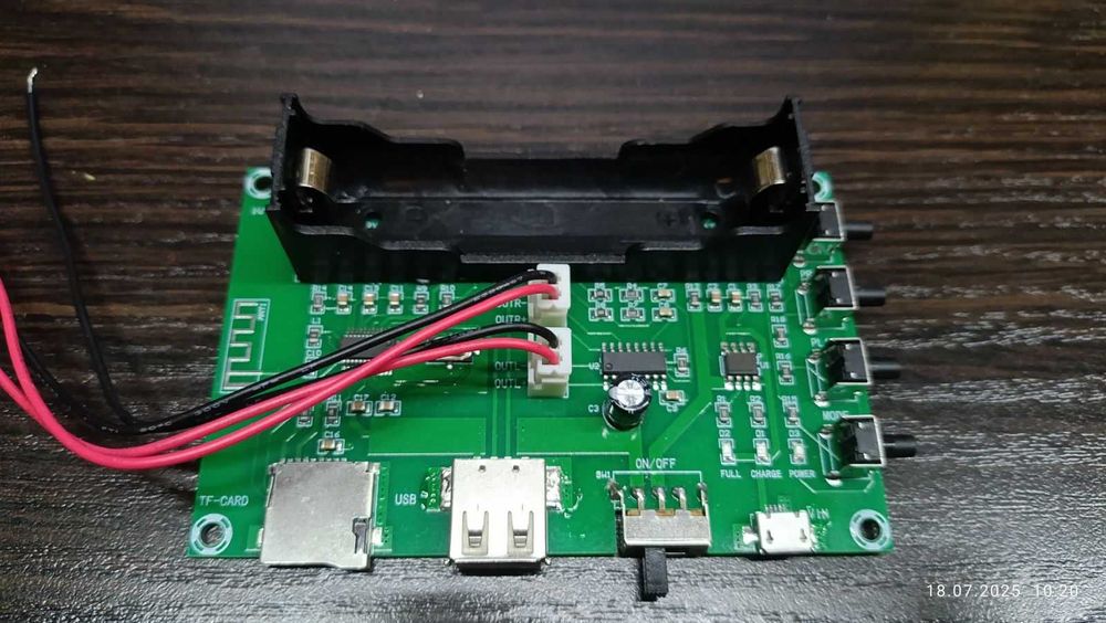 Плата для портативної  колонки 2Х 5 ВТ З BLUETOOTH