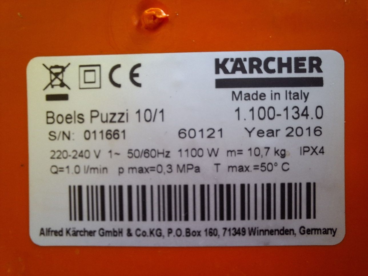 Odkurzacz piorący Karcher Puzzi 10/1