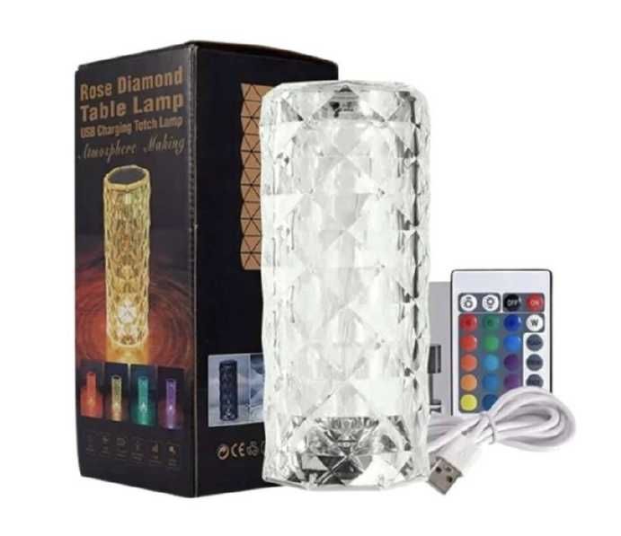 Лампа настольная 16 цветов сенсорный пульт Crystal Rose RGB