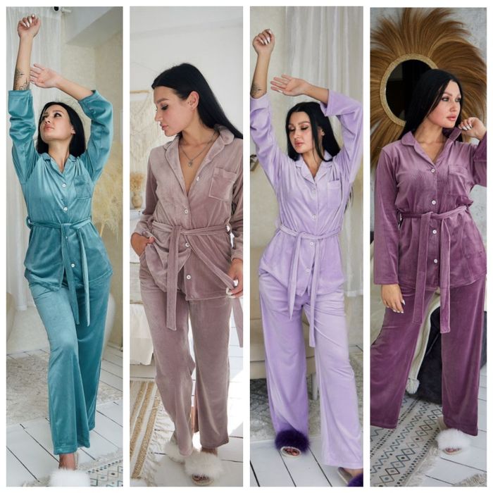 Двійка велюр рубчик різні кольори