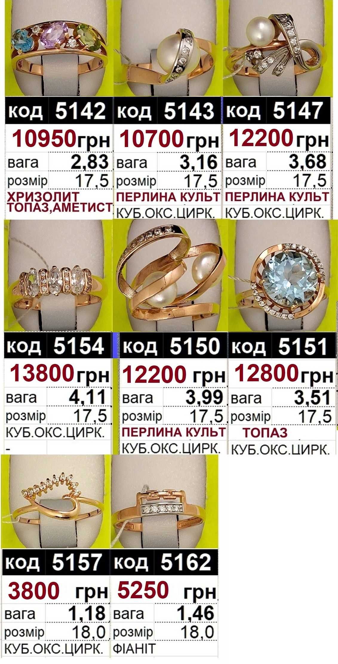 Золоті каблучки до 18 розміру Розпродаж ФОП за собівартістю