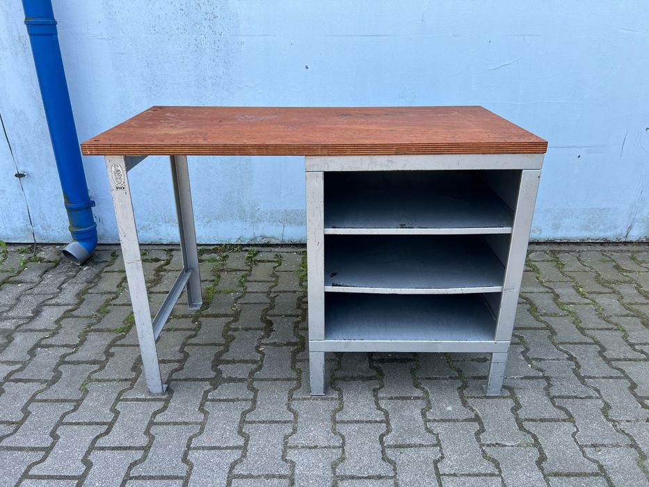 Stół warsztatowy roboczy ślusarski stolarski 120x60x83 półki SOLIDNY