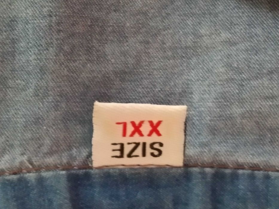 (PORTES GRÁTIS) Vestido de Ganga com Bolsos e Manga com Presilha