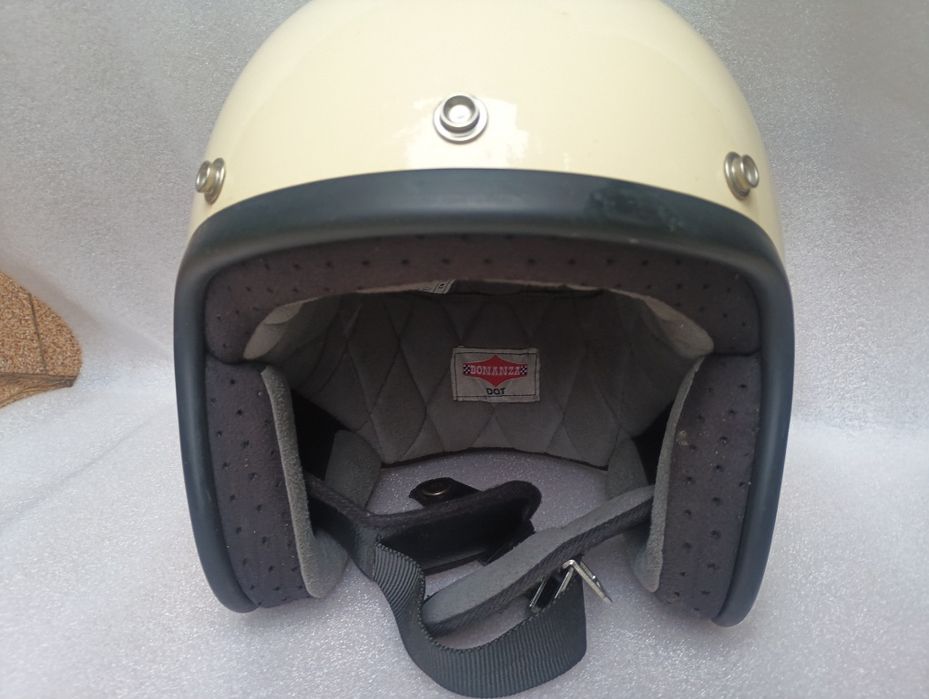 Biltwell Bonanza kask motocyklowy orzeszek retro styl M 57/58 cm biały