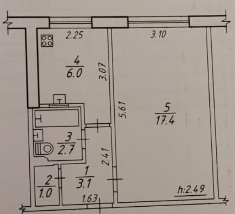 1к. Роменская  за 3500