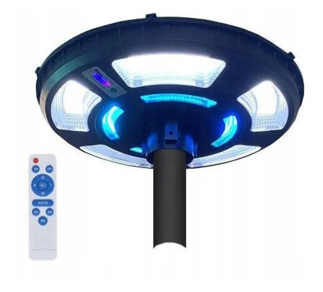 UFO Lampa Solarna Led 300W Halogen  Diody RGB Zasilanie Solarne