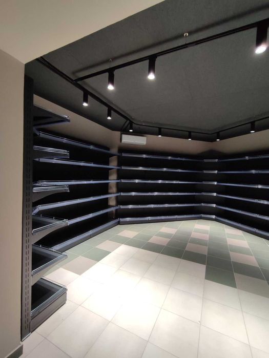 Стеллажи торговые. Кассы. Витрины. Хлебные, кондитерские полки