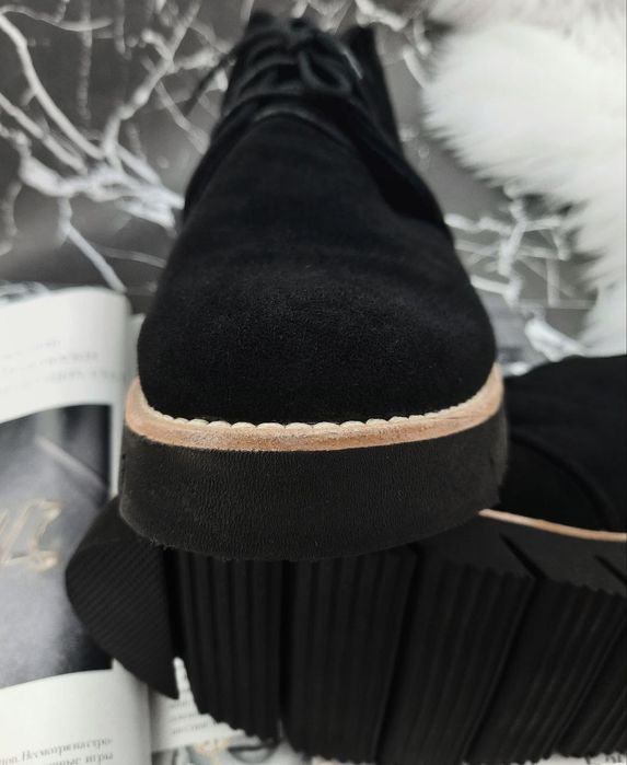 Демісезонні жіночі чоботи / классические ботинки замша