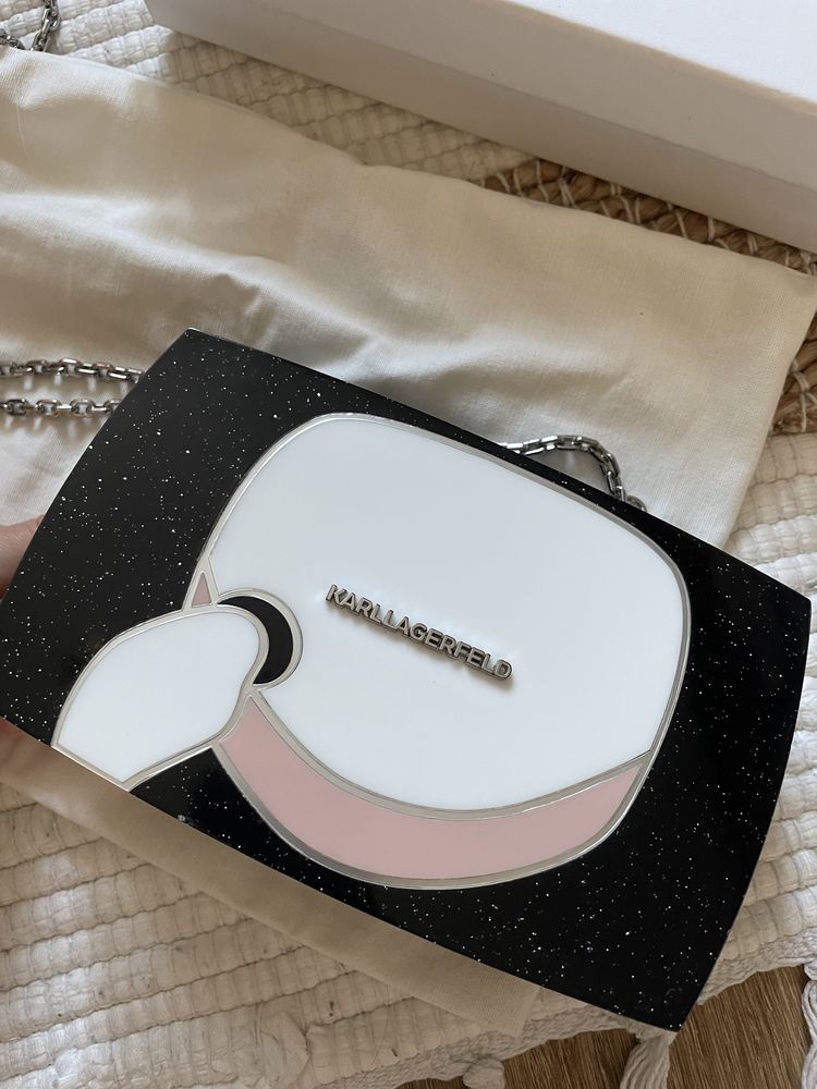 Czarna mini torebka Karl Lagerfeld