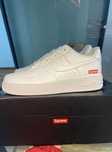 AF1\Powietrze*airDamskieNikeForce1SupremeWhite UnisexTrampki Rozm.45
