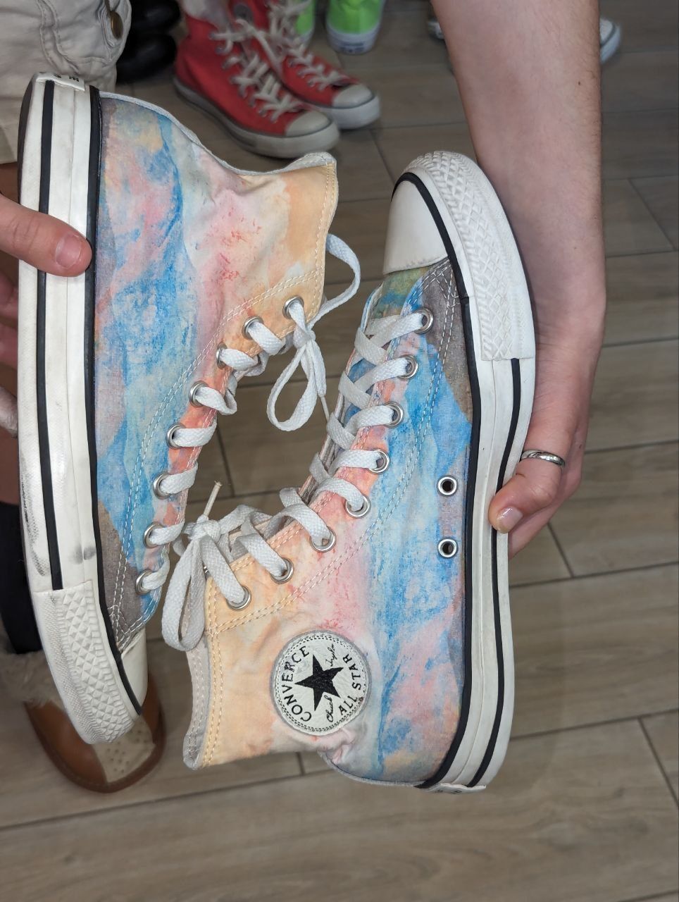 Срочно! Высокие Кеды converse, разноцветные конверсы, 41,5-42 р, в иде