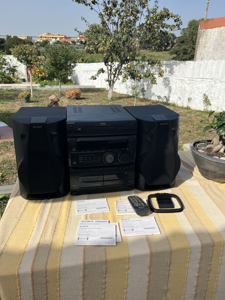 Emparelhagem Sony Leitor de cd e cassete