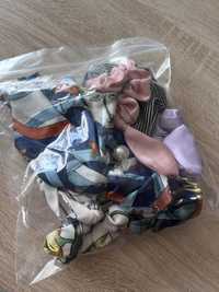 Zestaw ozdobnych materiałowych gumek scrunchie do włosów 6 sztuk