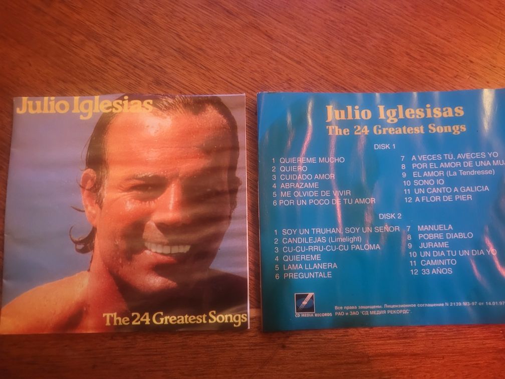 CD x 2 Julio Iglesias The 24 Greatest Songs 1997 CD Media Records