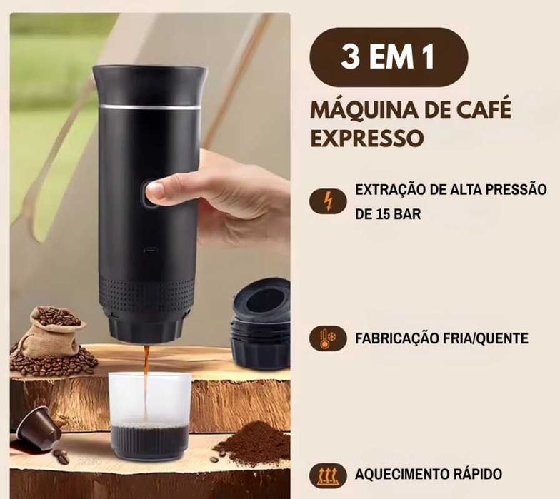 Maquina de Cafe Portatil 3 em 1 NOVA