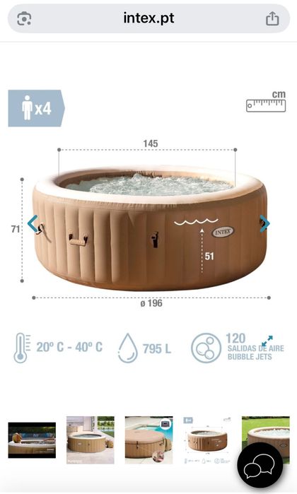 Jacuzzi intex como novo