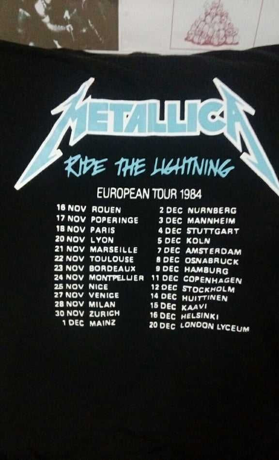 Metallica Ride the lightning t-shirt