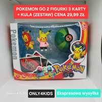 Pokemon GO (zestaw) 2 figurki + kula +3 karty