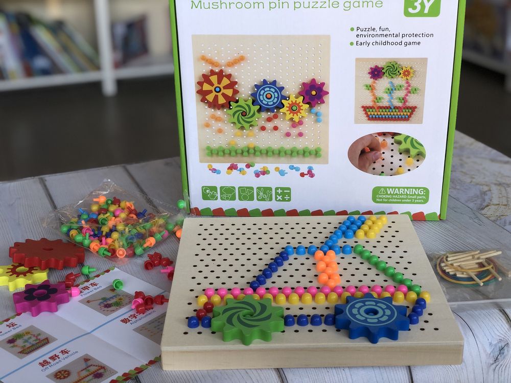 Мозаїка для дітей деревʼяна пластикова 3+ 5+ 6+