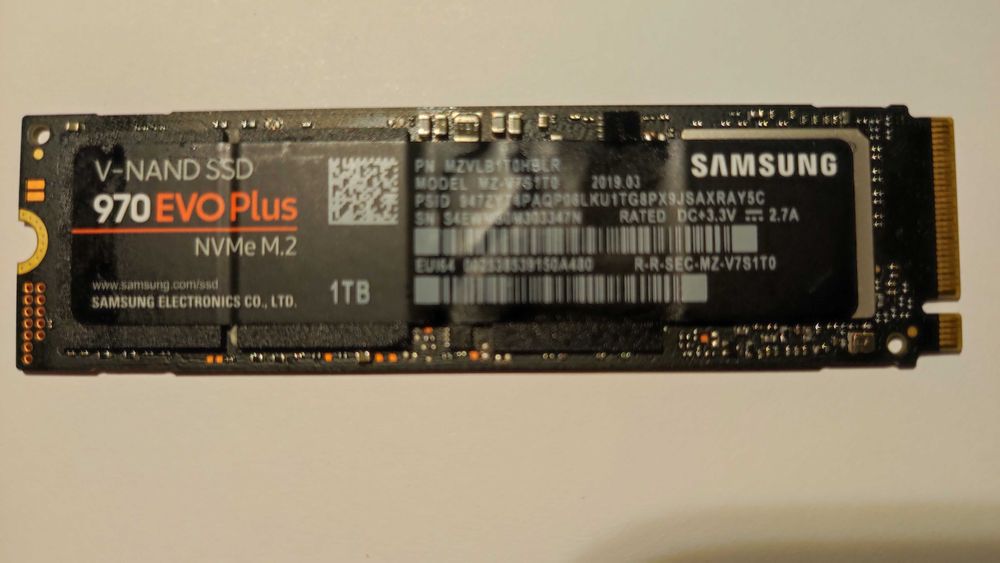 M2 SSD Samsung 970 evo plus 1 TB