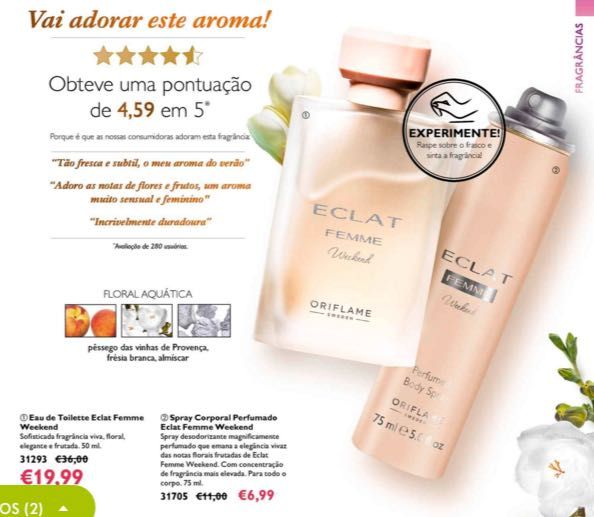Perfume Eclat Femme Weekend + OFERTA Spray Corporal