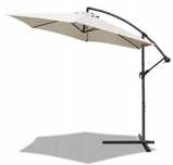 Parasol ogrodowy plażowy z wysięgnikiem 300 x 250 cm BEŻ/KHAKI O81