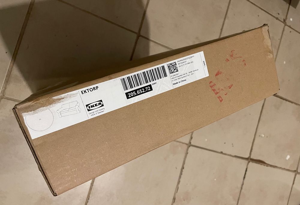 Ikea Ektorp p. sofy 2 os., Hakebo ciemnoszary - 205.652.72 - Anna