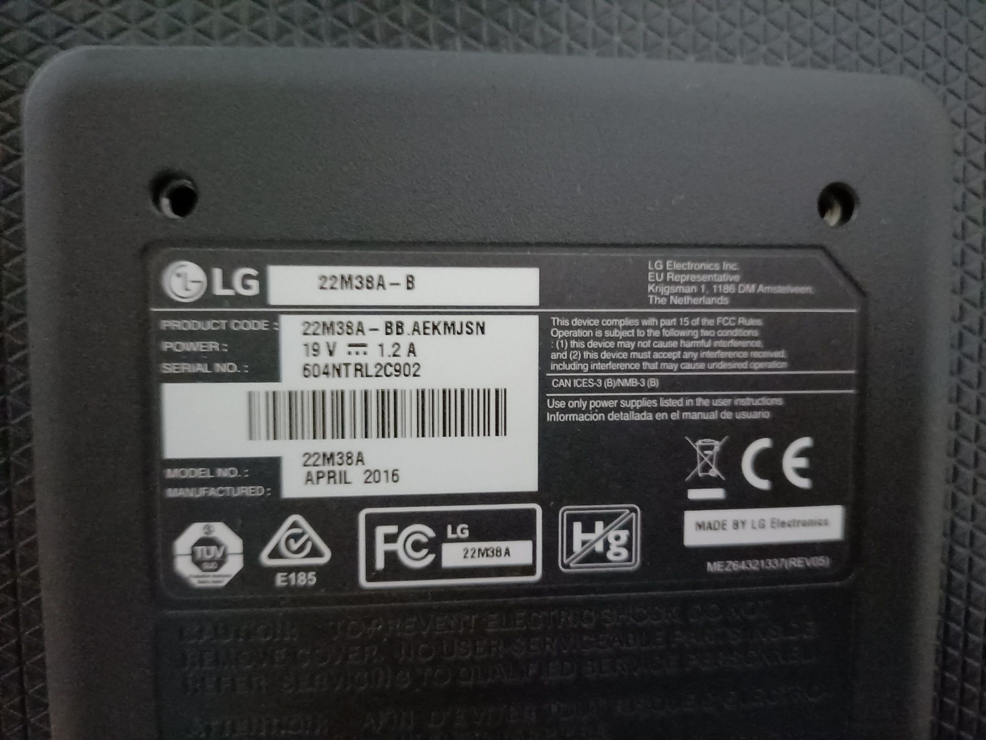 Monitor LG 22M38A - LED 21.5 FULL