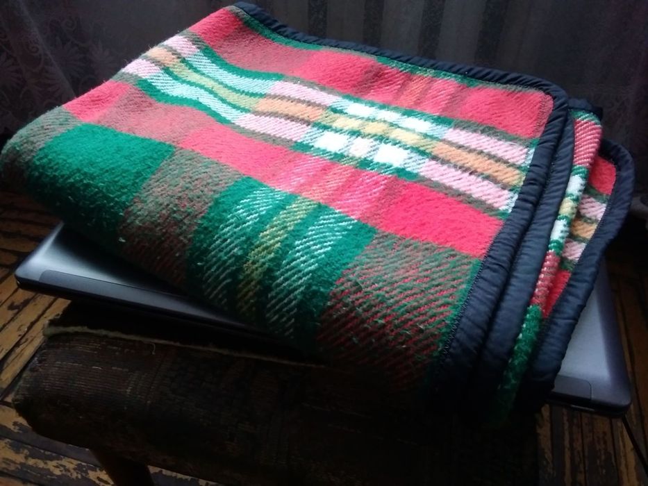 Плед шотландка с окантовкой