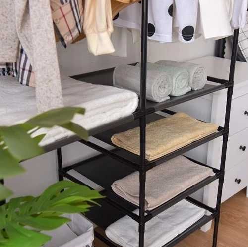 Вішалка підлогова стійка з полицями Simple Coat Rack Double Row