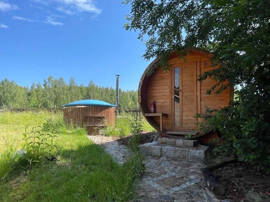 Domek na Warmii i Mazurach z sauną i banią, okolice jeziora Dadaj