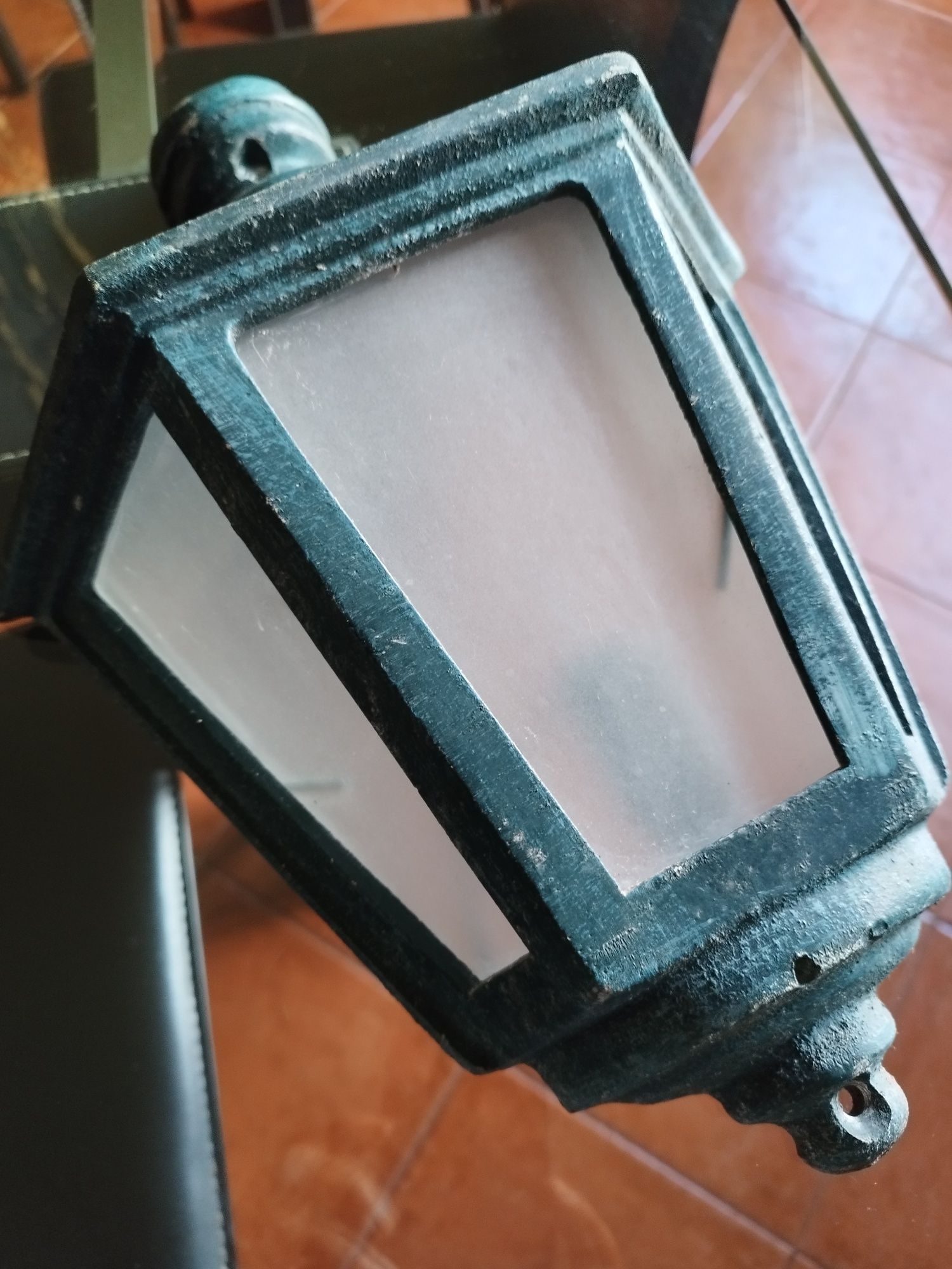 Candeeiro aplique ferro para exterior