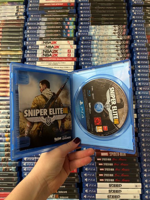 Гра Sniper Elite 3 на ps4, диск з грою на пс 4, ліцензія