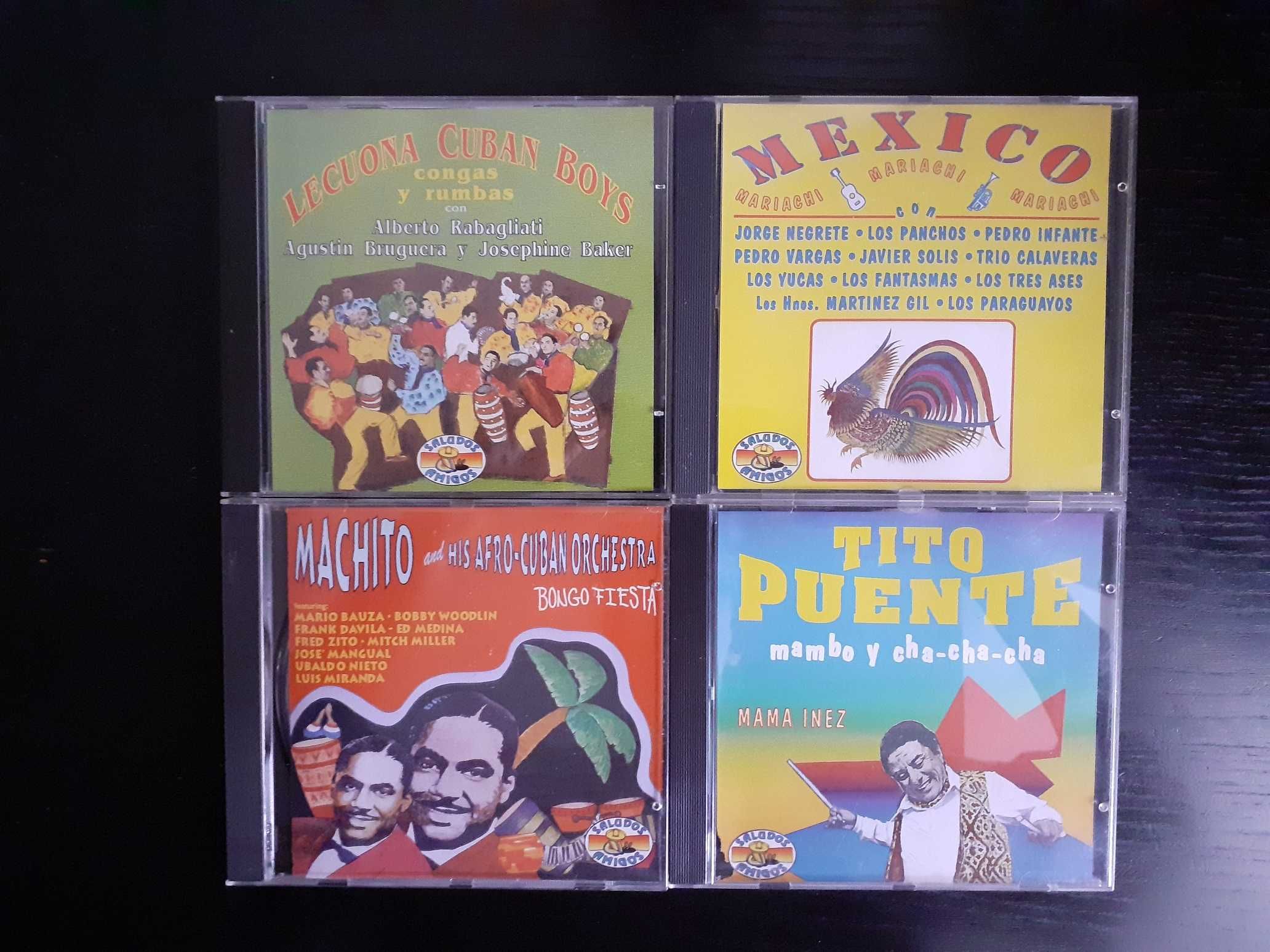 CDs música Afro cubana, congas e rumbas, mariachi, mambo e cha-cha-cha