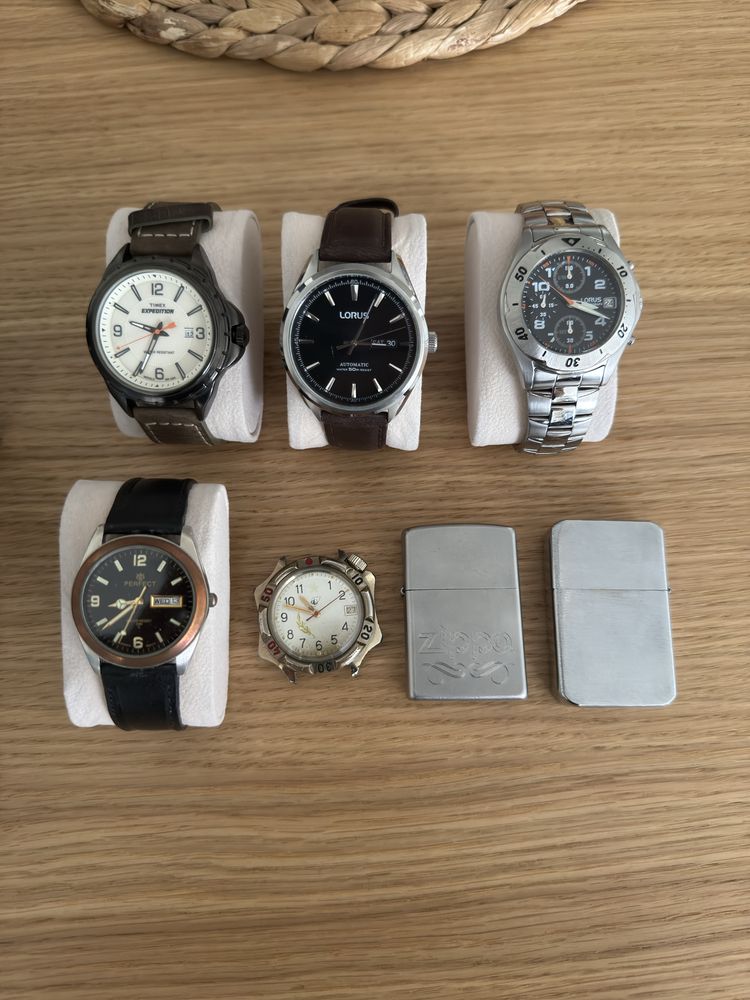Stare zegarki i zapalniczki - Timex, Lorus, Zippo + inne