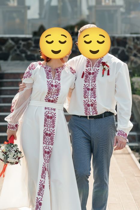 Плаття, сорочка з вишивкою, весільний комплект