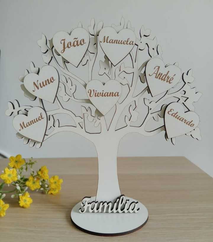 Árvore da família em mdf