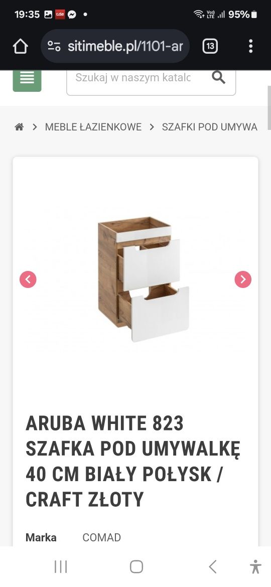Szafka pod umywalkę