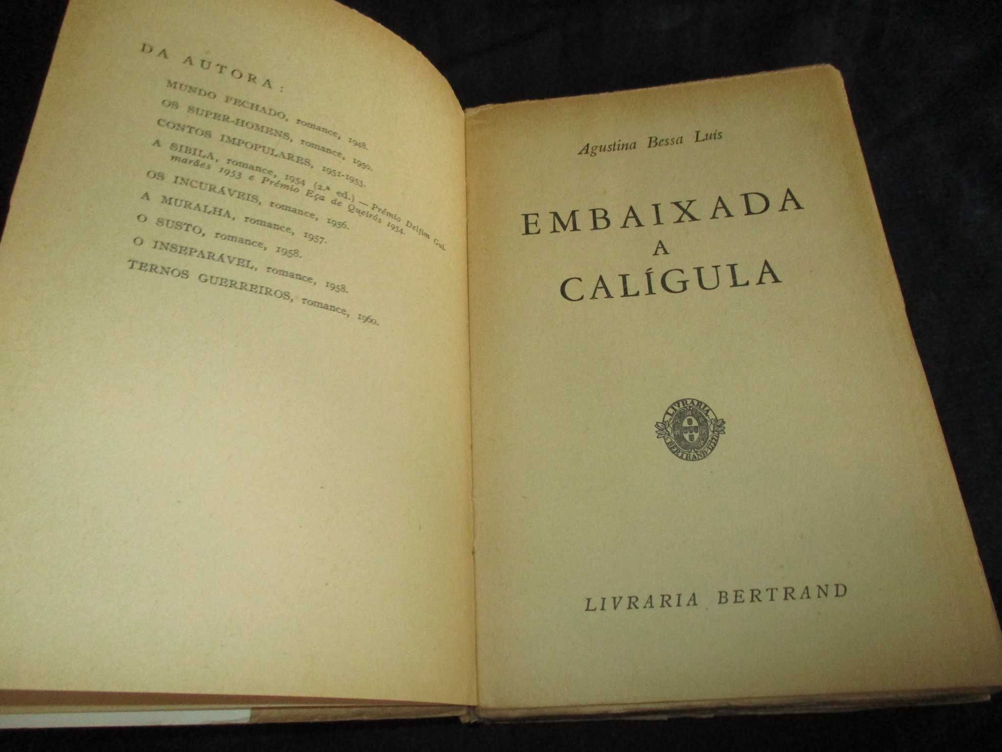 Livro Embaixada a Calígula Agustina Bessa-Luís 1ª edição