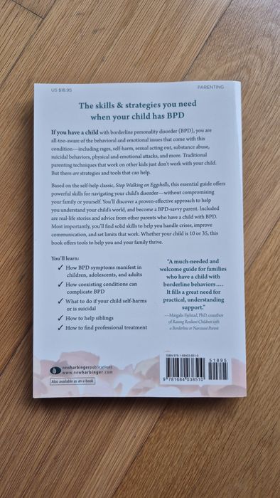 Livro Stop Walking on Eggshells for Parents, Borderline Disorder