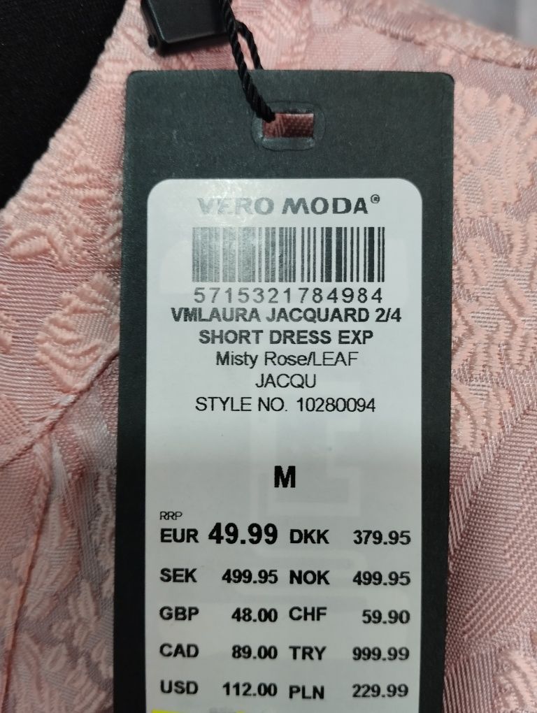 Nowa sukienka okazjonalna na wesele imprezę Vero Moda r.M