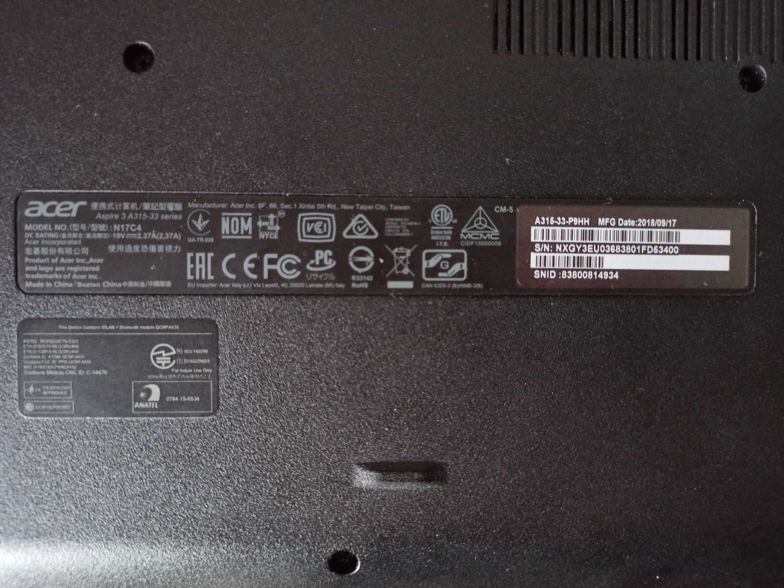 Acer Aspire 3 A315-33