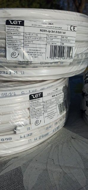 Przewód,kabel 3x1,5 , polski