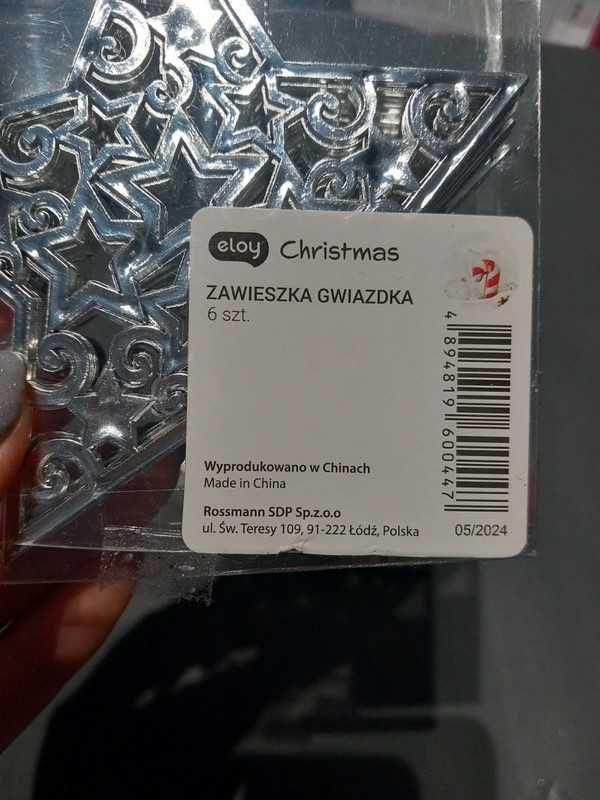 Gwiazdki ozdoba srebrne
