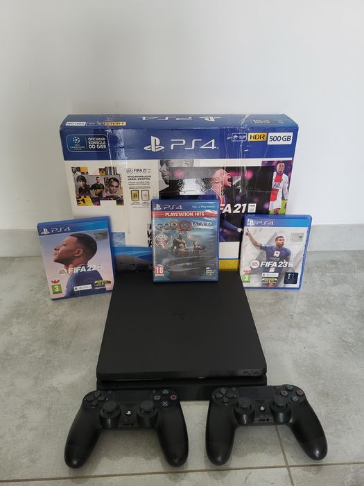 Ps4 slim 2 pady 10 gier